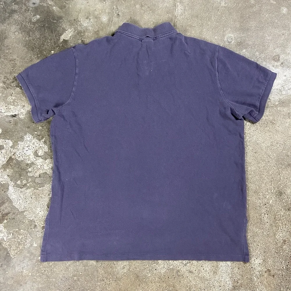 Vintage 90s Polo Ralph Lauren Polo Shirt Size XXL Navy Blue Custom Fit Red Pony